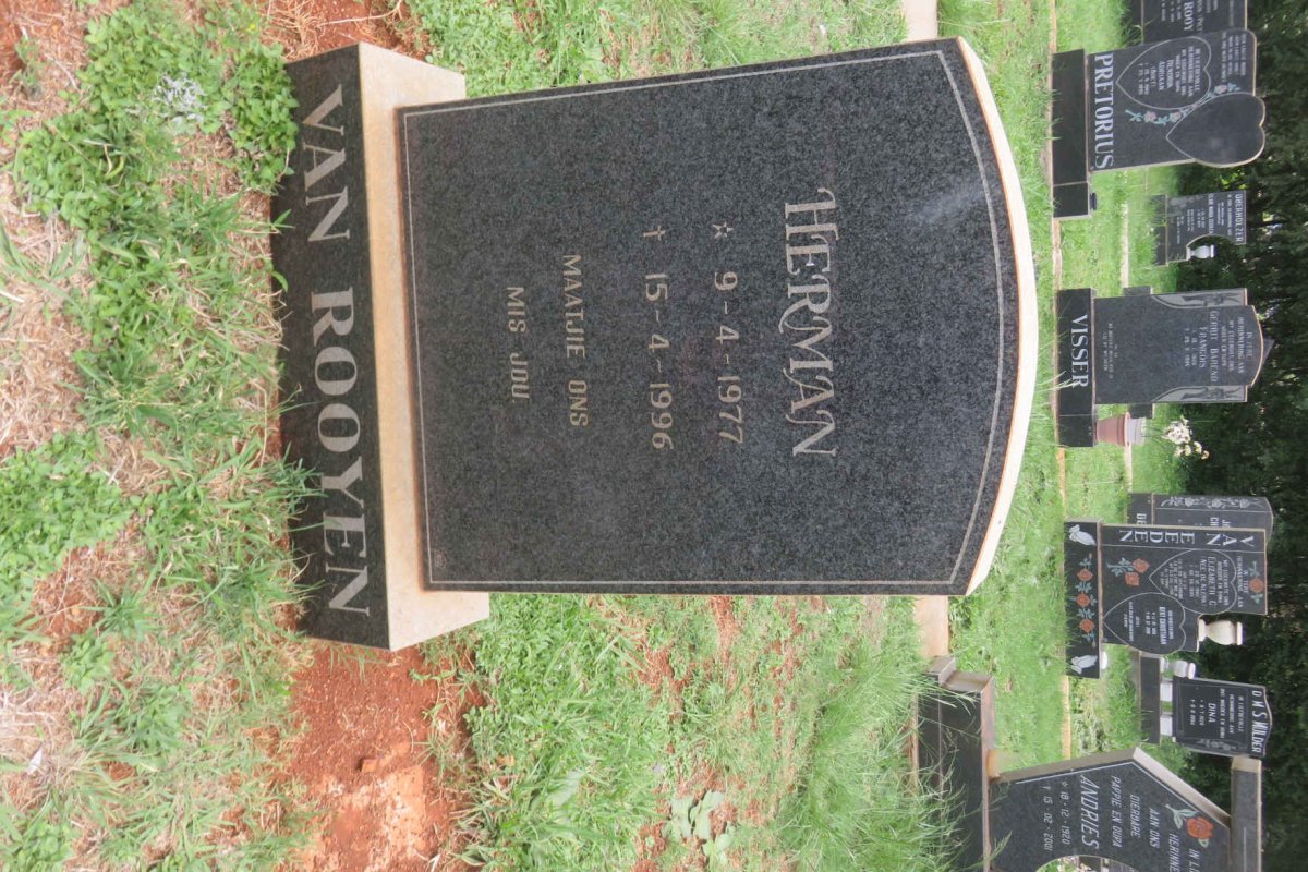 ROOYEN Herman, van 1977-1996