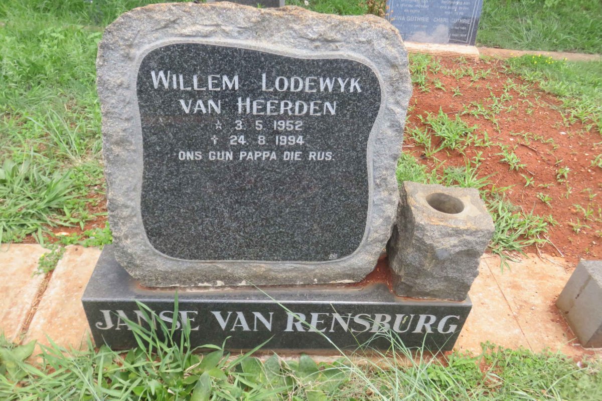 RENSBURG Willem Lodewyk van Heerden, Janse van 1952-1994