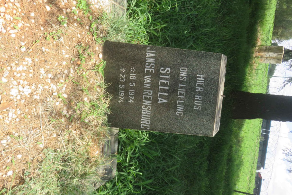 RENSBURG Stella, Janse van 1974-1974