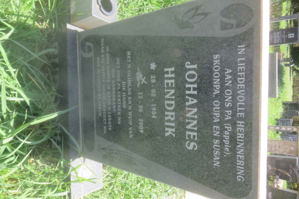 RUDOLPH Johannes Hendrik 1954-2009