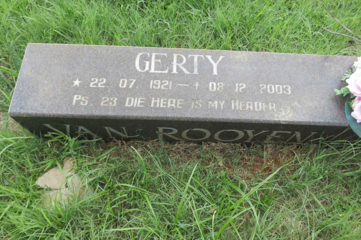 ROOYEN Gerty, van 1921-2003