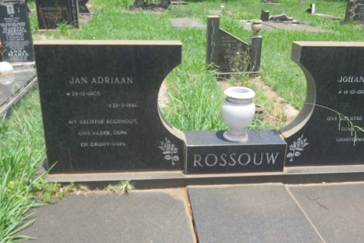 ROSSOUW Jan Adriaan 1905-1981 & Johanna Maria 1909-1993 _1