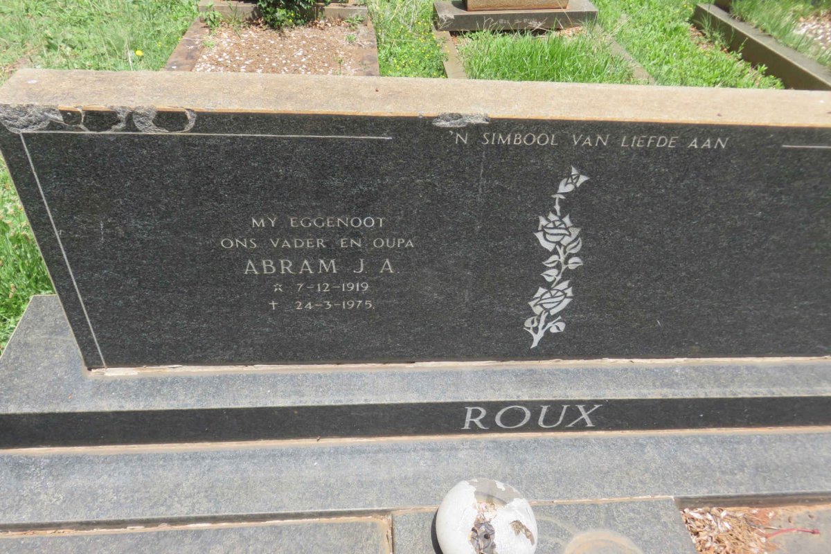 ROUX Abram J.A. 1919-1975