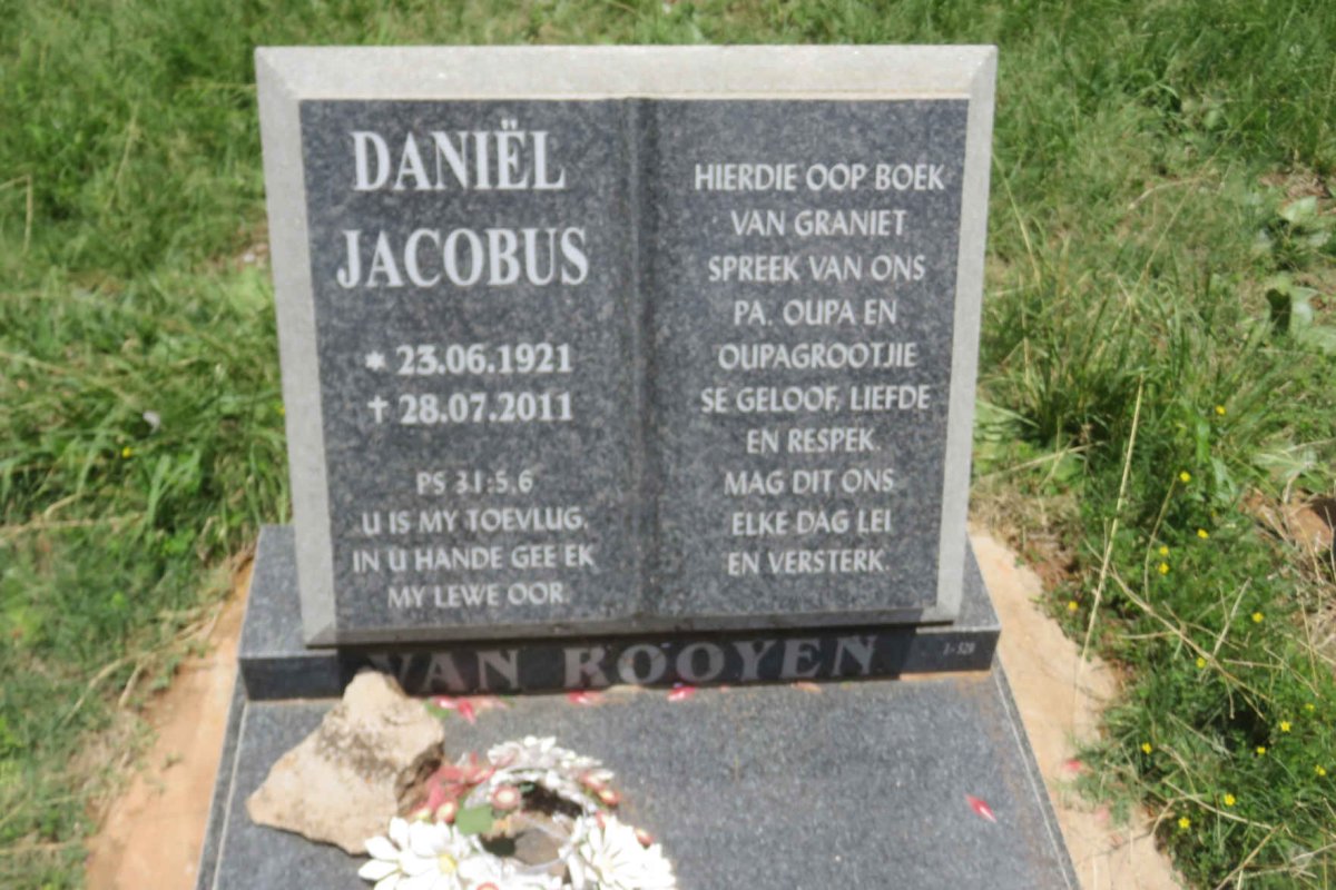 ROOYEN Daniël Jacobus, van 1921-2011 &amp; Helena Elizabeth 1913-2006