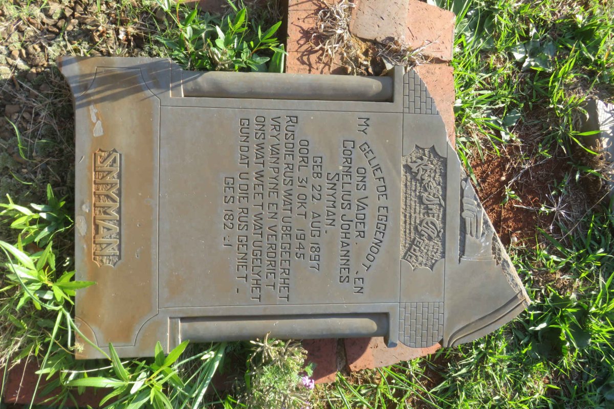 SNYMAN Cornelius Johannes 1897-1945
