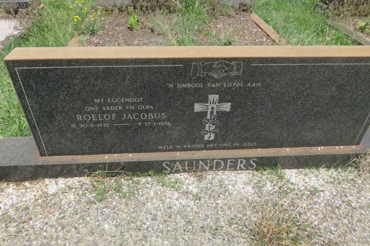 SAUNDERS Roelof Jacobus 1925-1974
