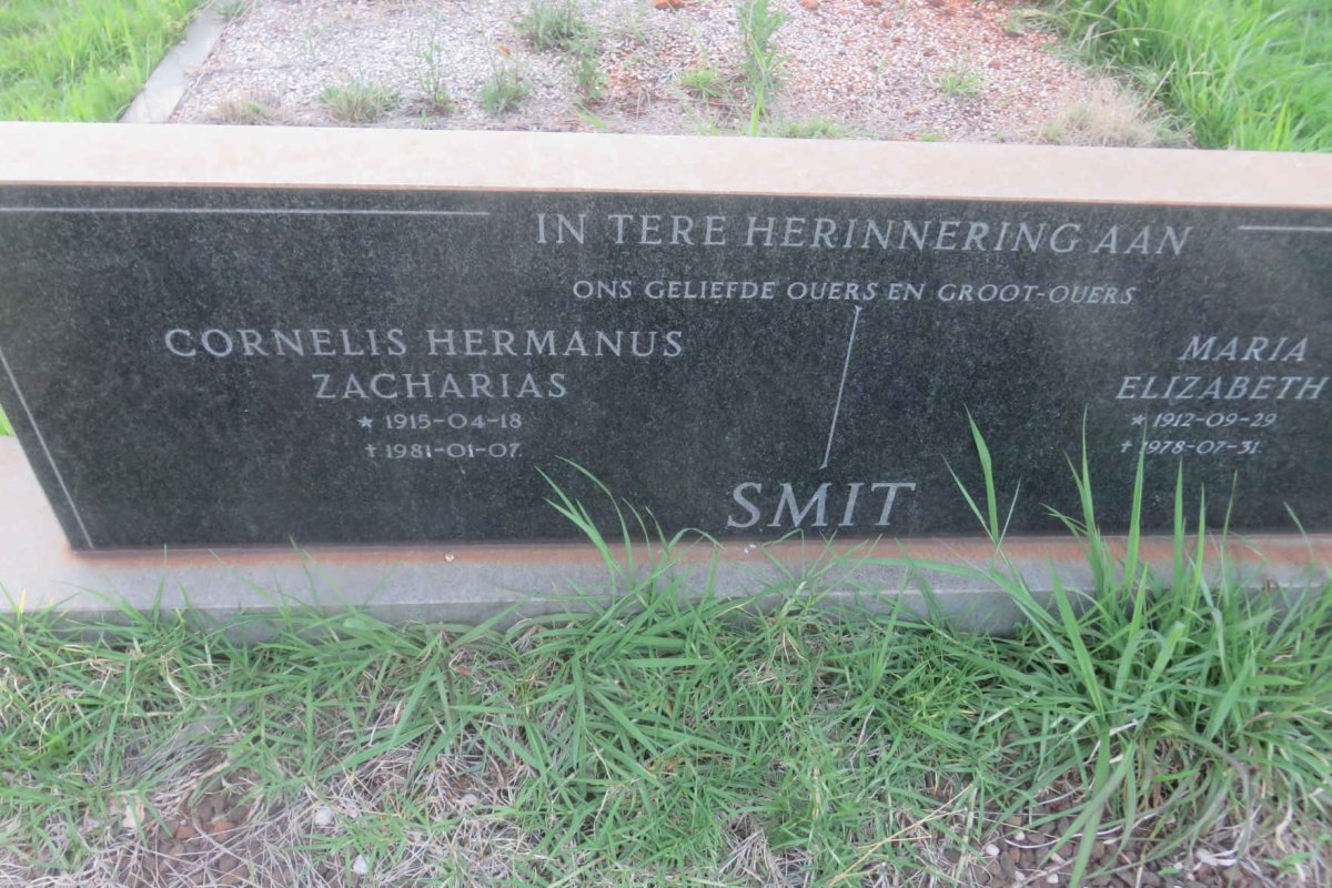 SMIT Cornelis Hermanus Zacharias 1915-1981 & Maria Elizabeth 1912-1978 _2