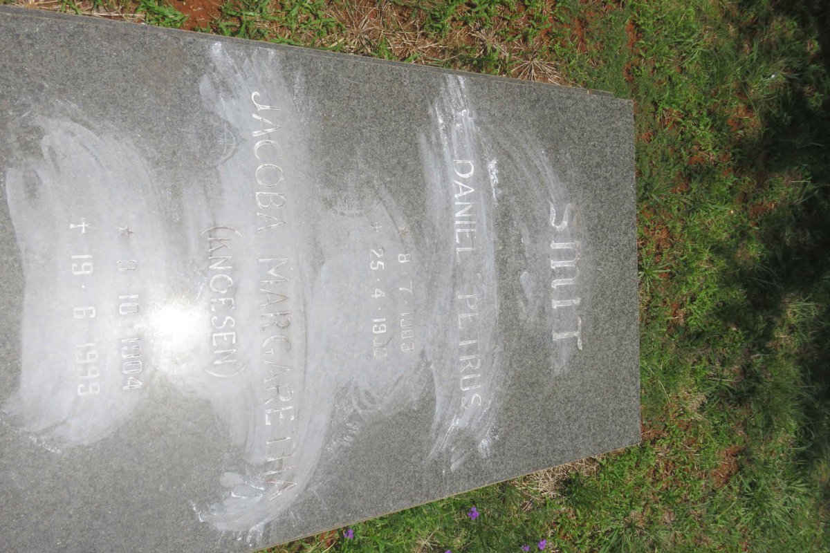SMIT Daniel Petrus 1903-1990 &amp; Jacoba Margaretha KNOESEN 1904-1999