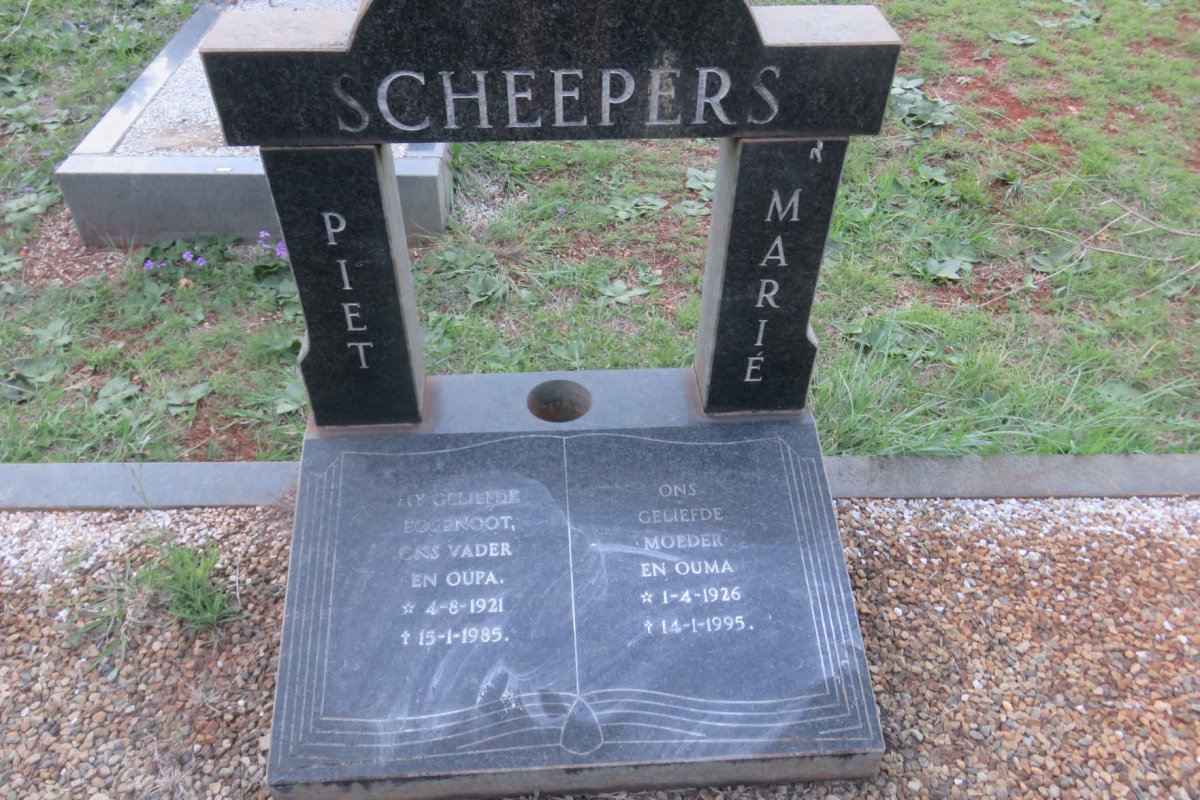 SCHEEPERS Piet 1921-1985 &amp; Marie 1926-1995