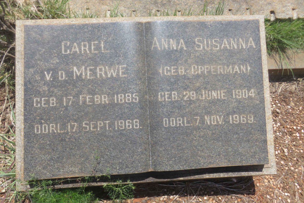 SMITH Carel V.D. Merwe 1885-1968 &amp; Anna Susanna OPPERMAN 1904-1969