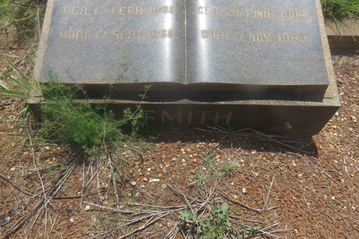 SMITH Carel V.D. Merwe 1885-1968 &amp; Anna Susanna OPPERMAN 1904-1969