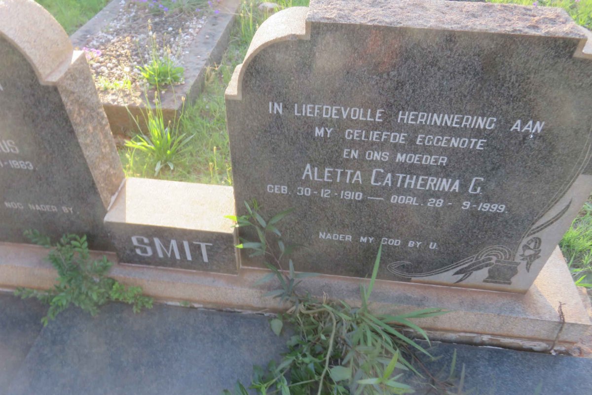 SMIT Christoffel Lodewikus 1907-1963 &amp; Aletta Catherina G. 1910-1999