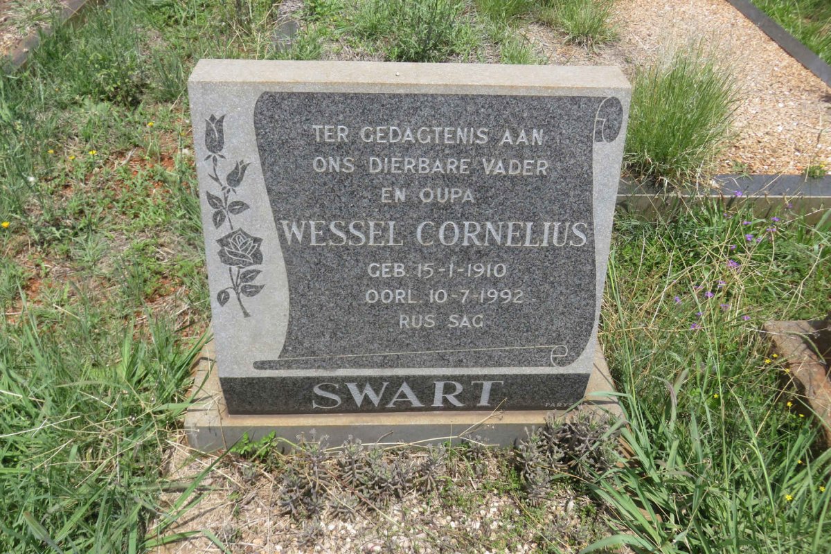 SWART Wessel Cornelius 1910-1992
