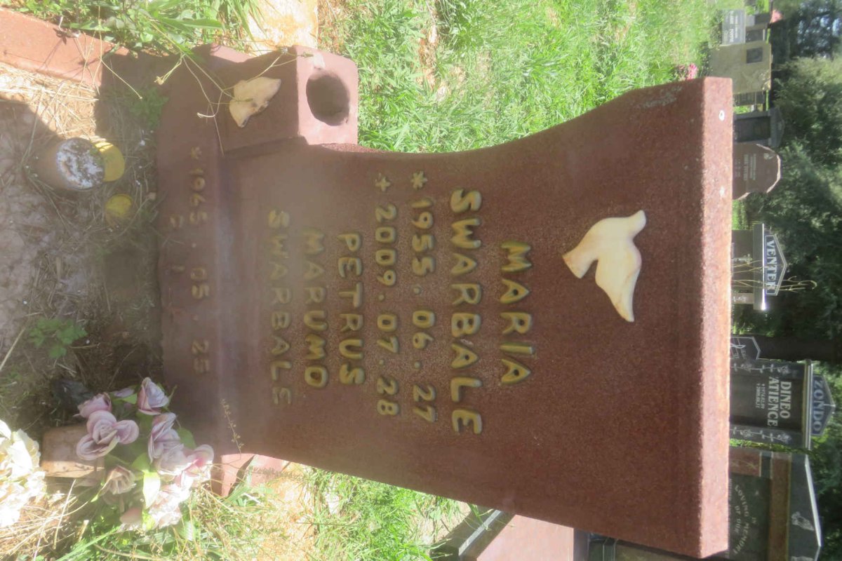 SWARBALE Maria 1955-2009 :: SWARBALE Petrus Marumo 1965-