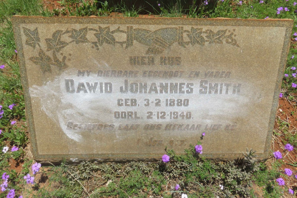 SMITH Dawid Johannes 1880-1940