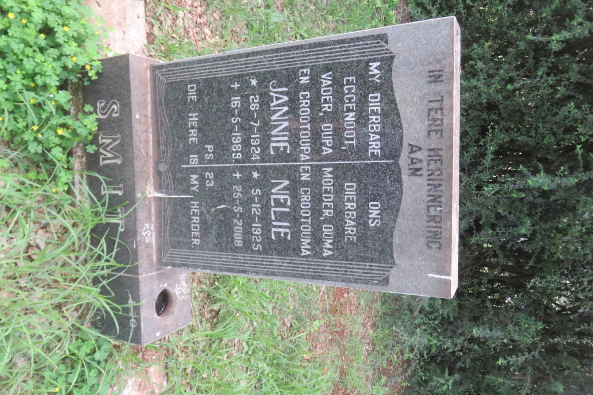 SMIT Jannie 1924-1989 &amp; Nelie 1925-2008