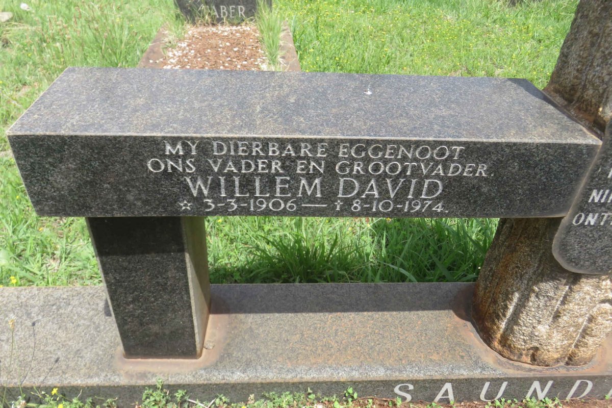 SAUNDERS Willem David 1906-1974