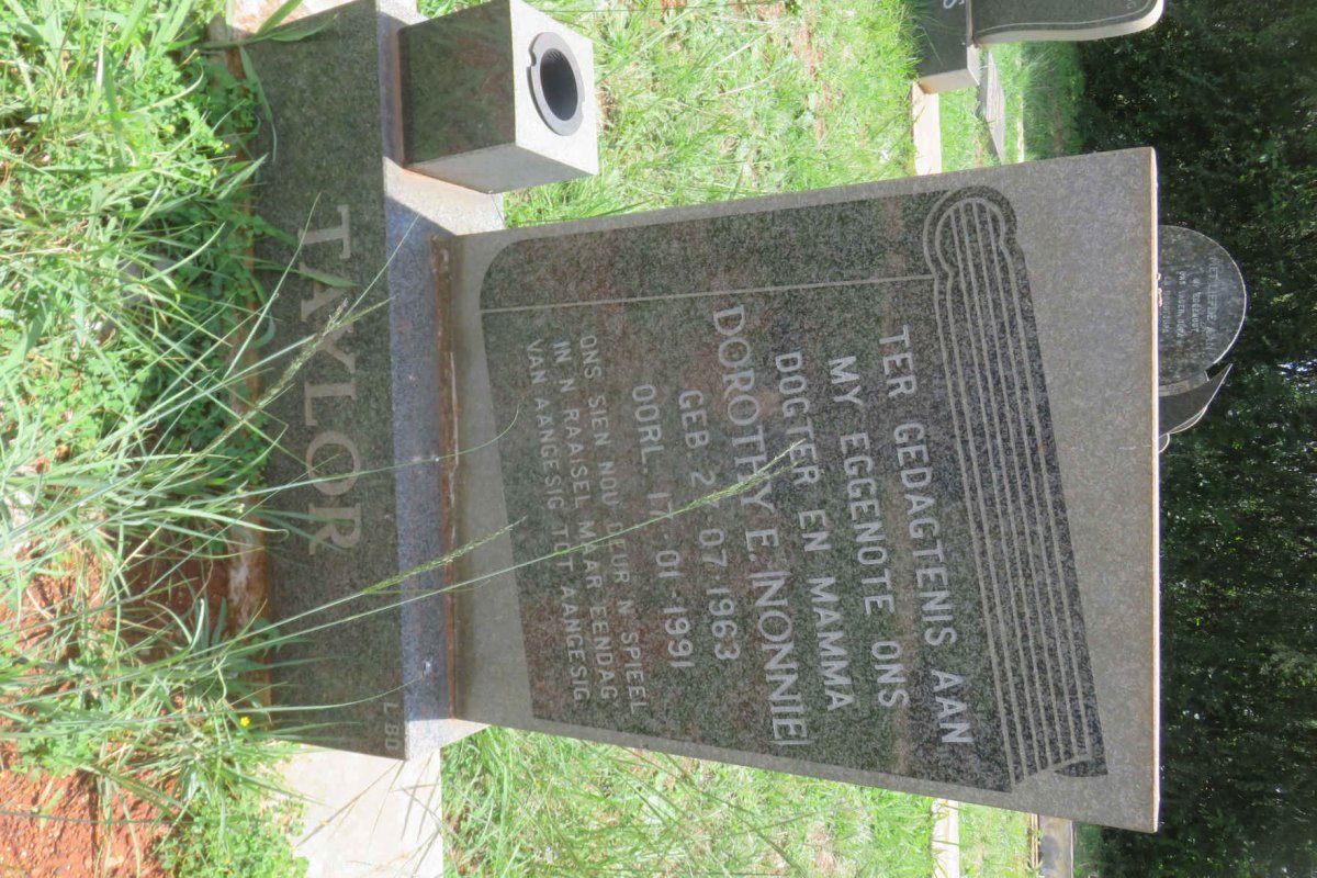 TAYLOR Dorothy E. 1963-1991
