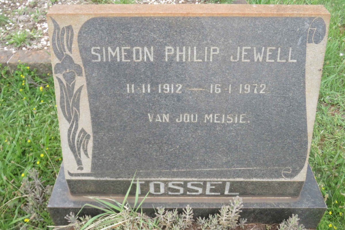 TOSSEL Simeon Philip Jewell 1912-1972