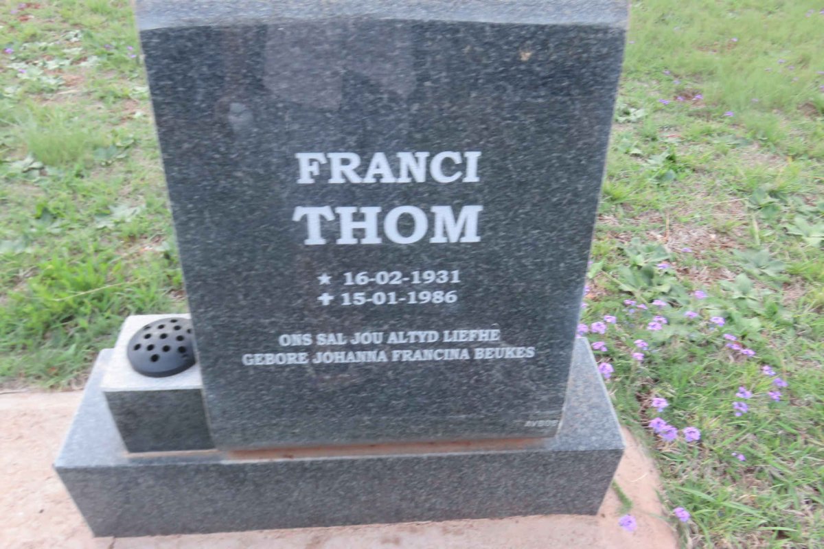THOM George Craig 1926-2008 &amp; Franci 1931-1986