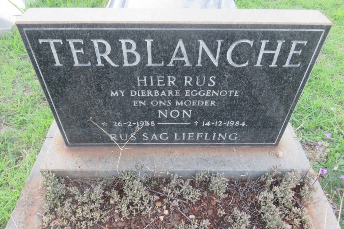 TERBLANCHE Non 1938-1984