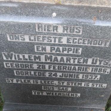 UYS Willem Maarten 1886-1937 & Rachel Jacoba PRINSLOO 1899-1939 _1