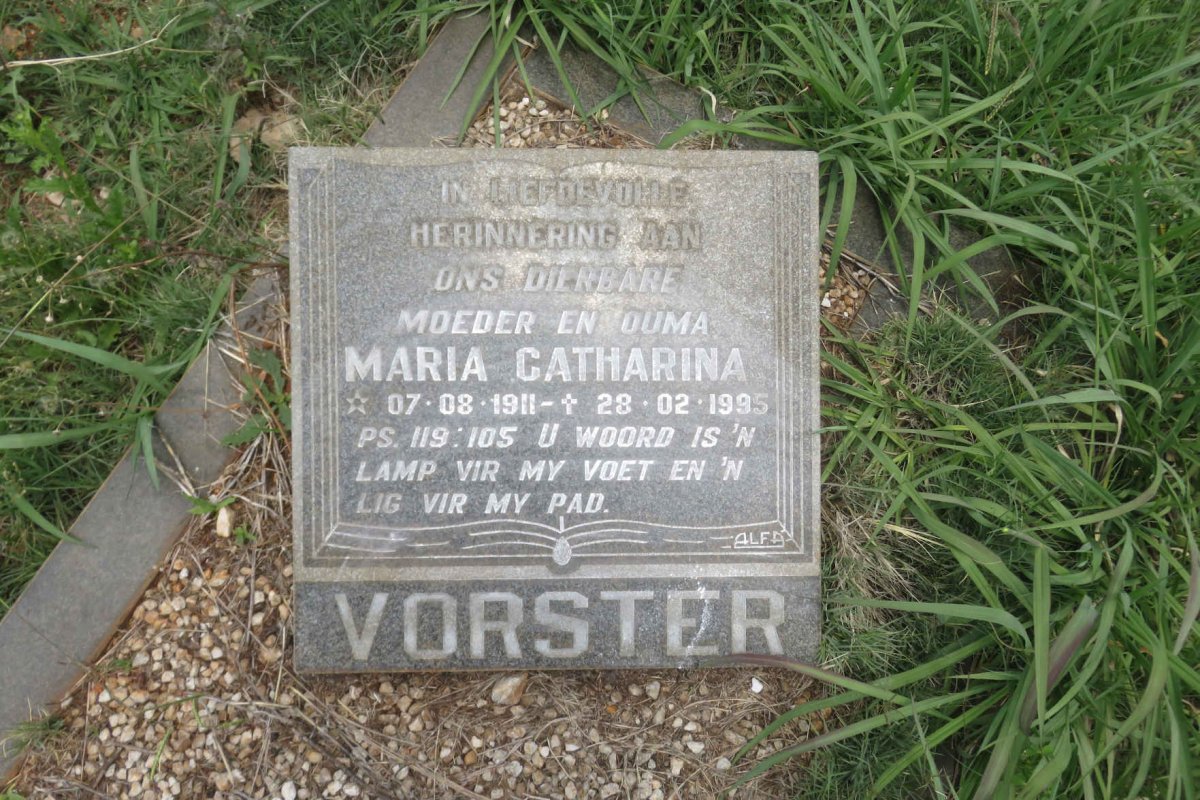 VORSTER Maria Catharina 1911-1995