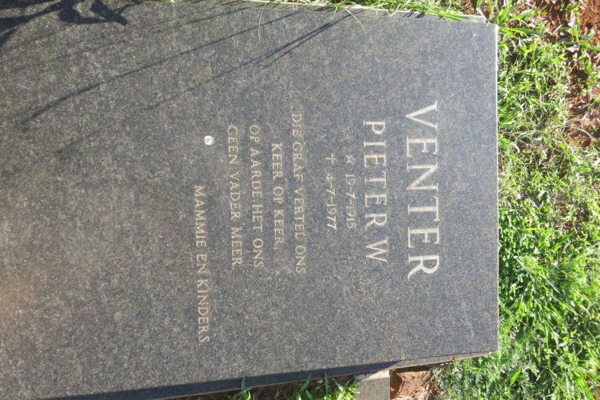 VENTER Pieter W. 1915-1977