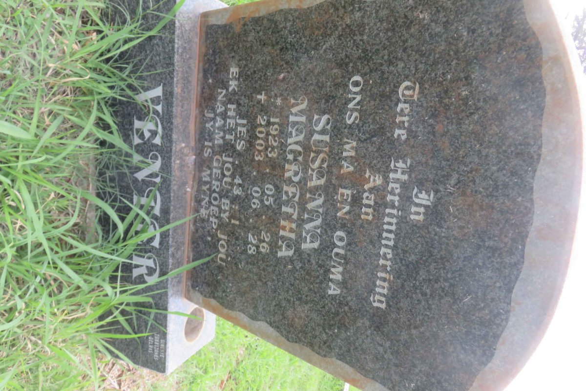 VENTER Susanna Magretha 1923-2003