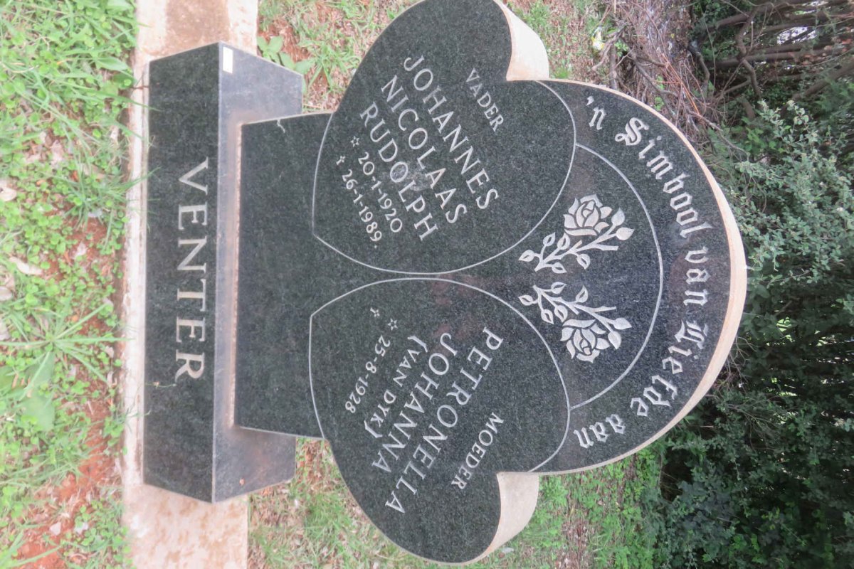 VENTER Johannes Nicolaas Rudolph 1920-1989 &amp; Petronella Johanna VAN DYK 1928-