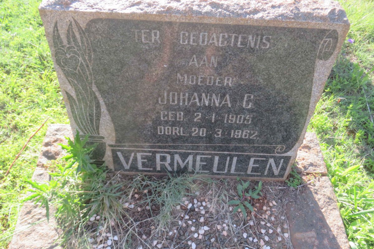 VERMEULEN Johanna C. 1905-1962