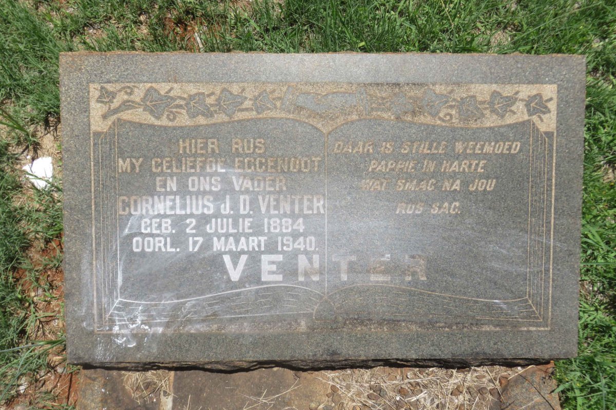VENTER Cornelius J.D. 1884-1940