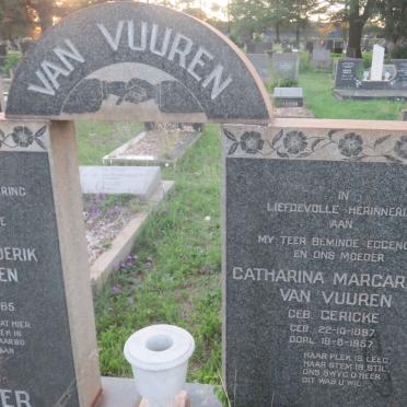 VUUREN Hercules Frederik, van 1894-1965 &amp; Catharina Margaritha GERICKE 1897-1957