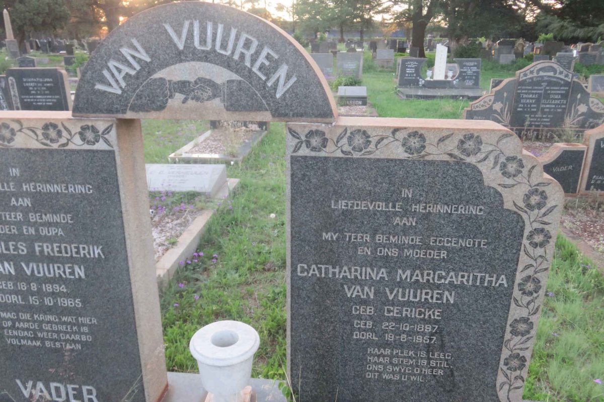 VUUREN Hercules Frederik, van 1894-1965 &amp; Catharina Margaritha GERICKE 1897-1957
