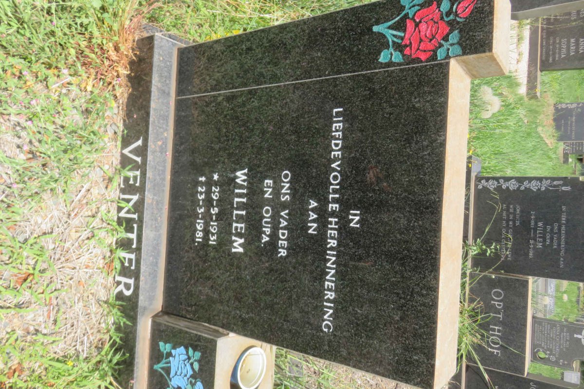 VENTER Willem 1931-1981