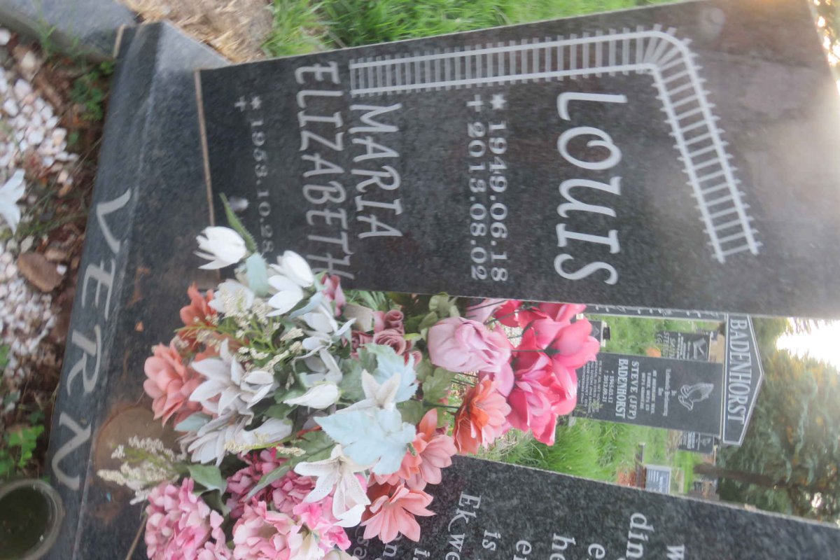 VERN Louis 1949-2013 &amp; Maria Elizabeth 1953-
