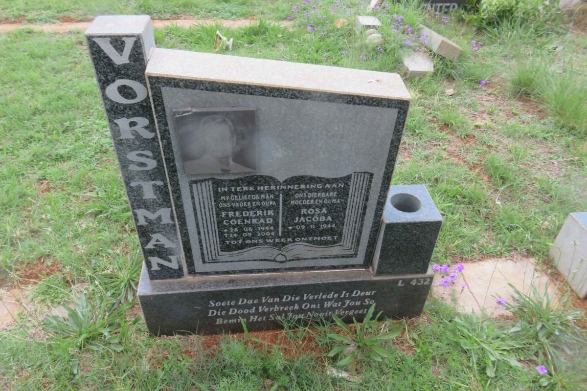 VORSTMAN Frederik Coenrad 1944-2004 &amp; Rosa Jacoba 1944-