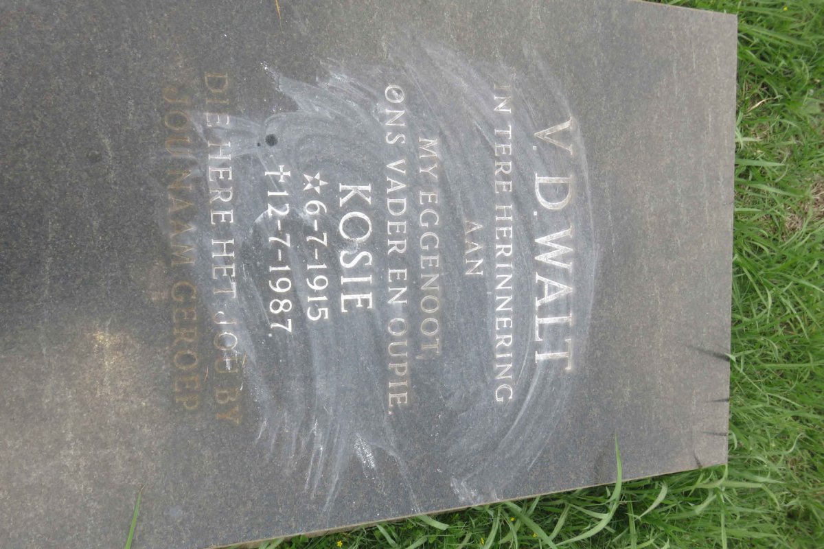 WALT Kosie, v.d. 1915-1987