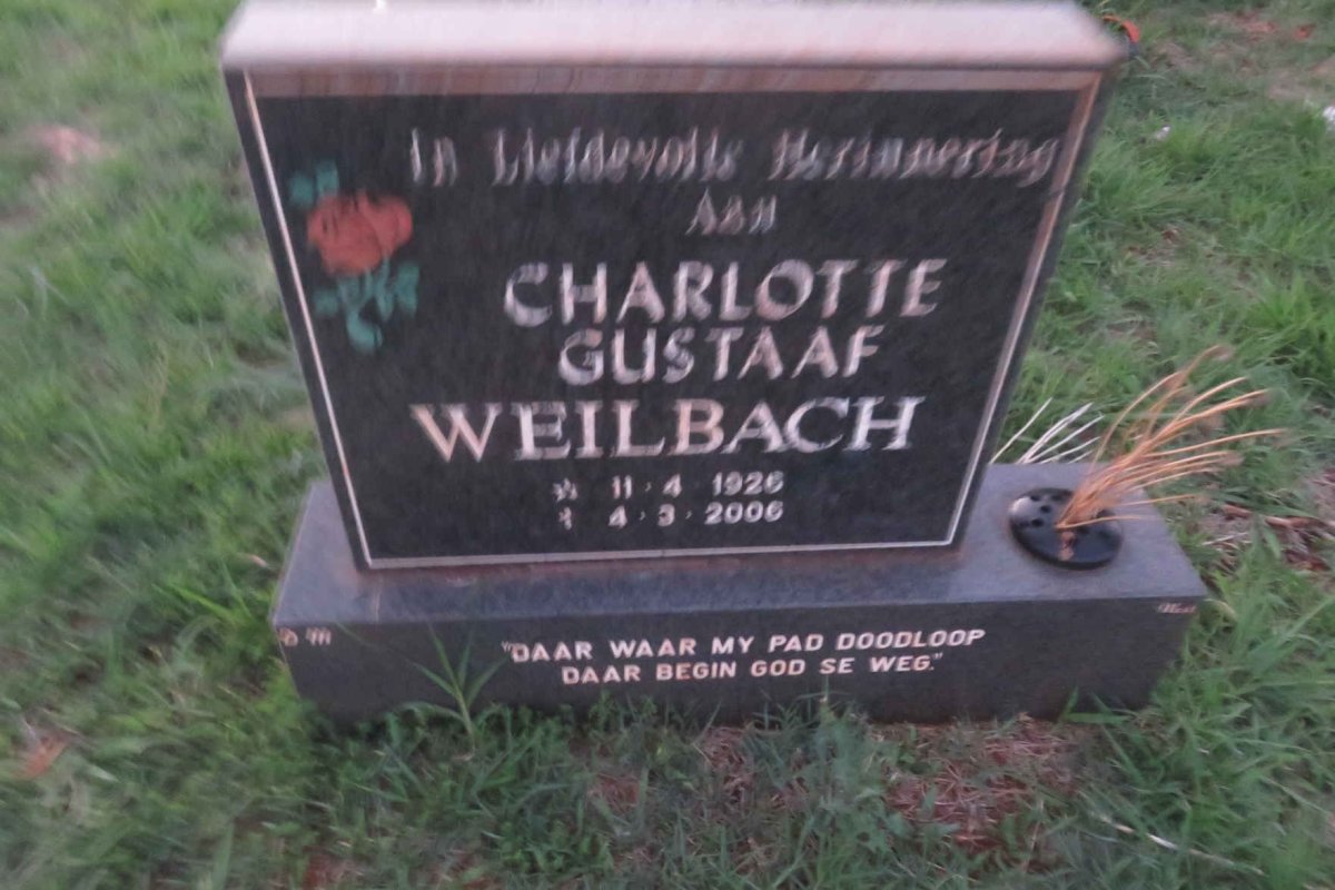 WEILBACH Charlotte Gustaaf 1926-2006