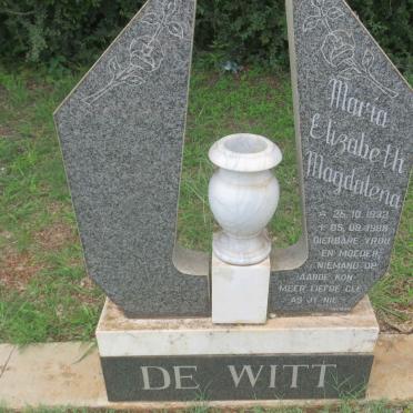 WITT Maria Elizabeth Magdalena, de 1932-1988
