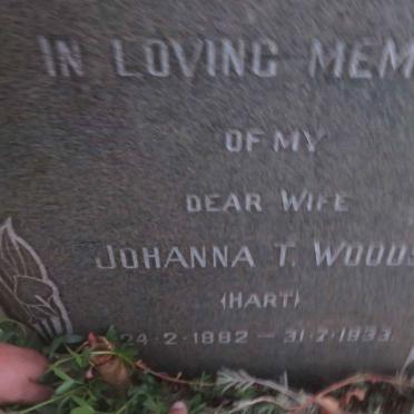 WOODS Johanna T. nee HART 1882-1933