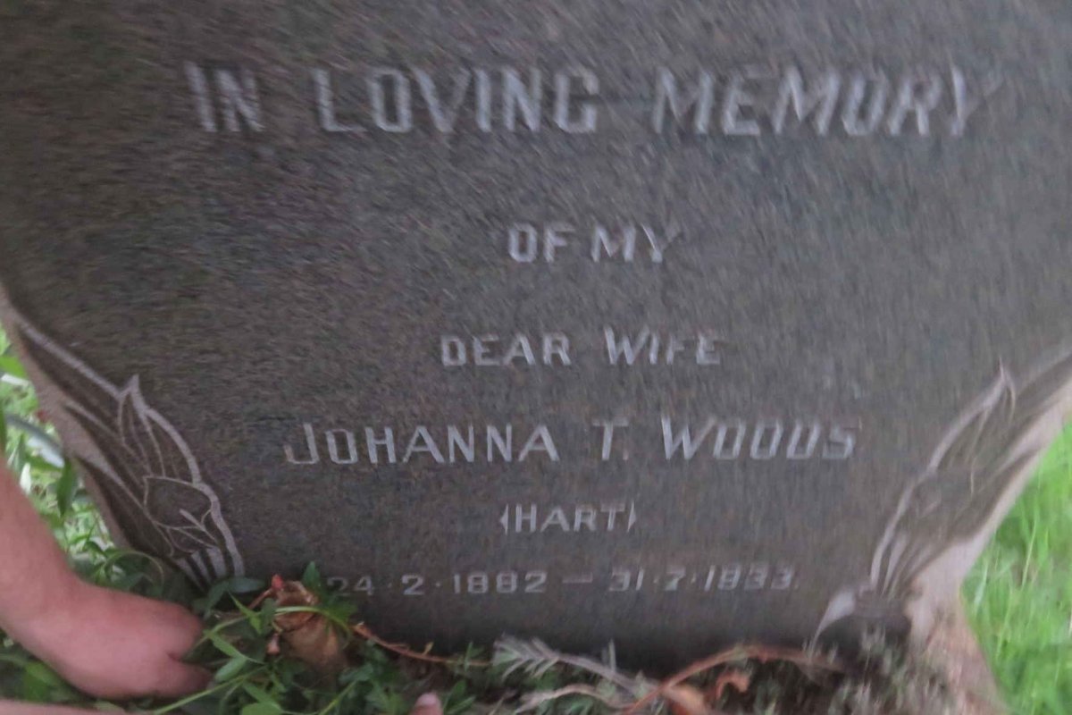 WOODS Johanna T. nee HART 1882-1933