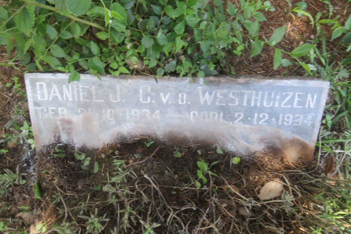 WESTHUIZEN Daniel J.C, v.d. 1934-1934