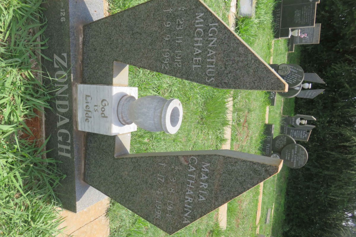 ZONDAGH Ignatius Michael 1912-1992 &amp; Maria Catharina 1914-1998