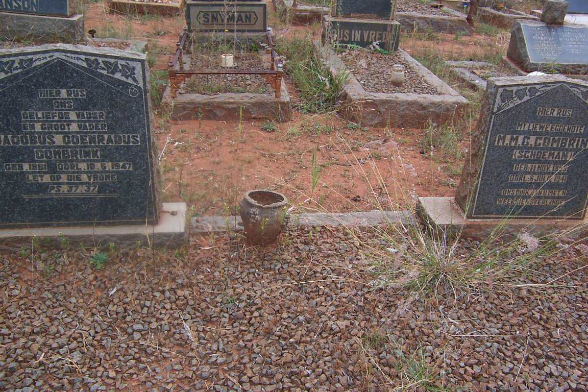 COMBRINK Jacobus Coenradus 1861-1947 &amp; M.M.C. SCHOEMAN 1859-1941