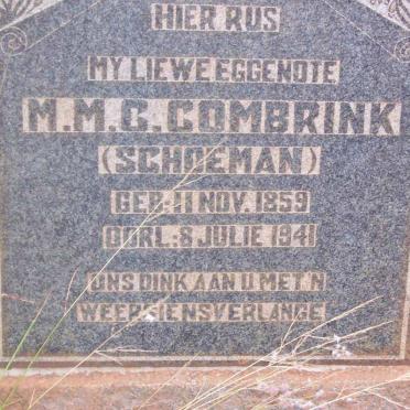 COMBRINK M.M.C. nee SCHOEMAN 1859-1941