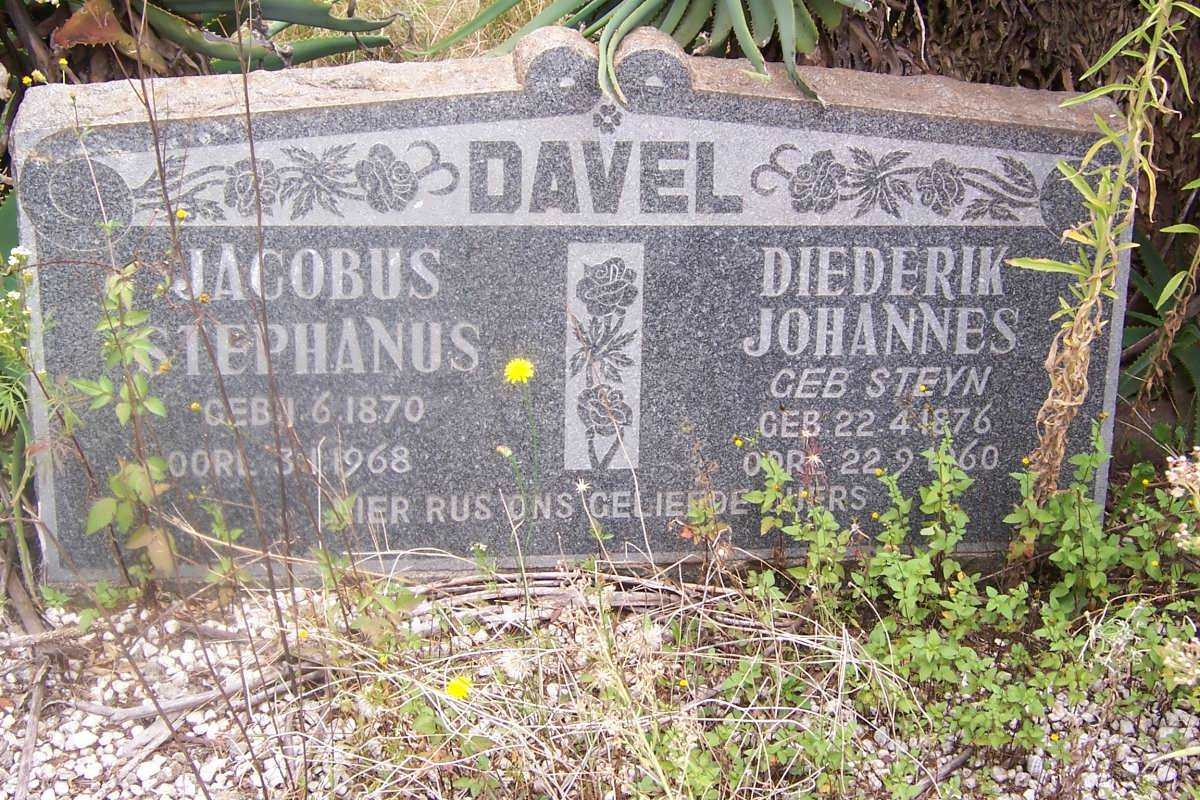 DAVEL Jacobus Stephanus 1870-1968 &amp; Diederik Johannes STEYN 1876-1960