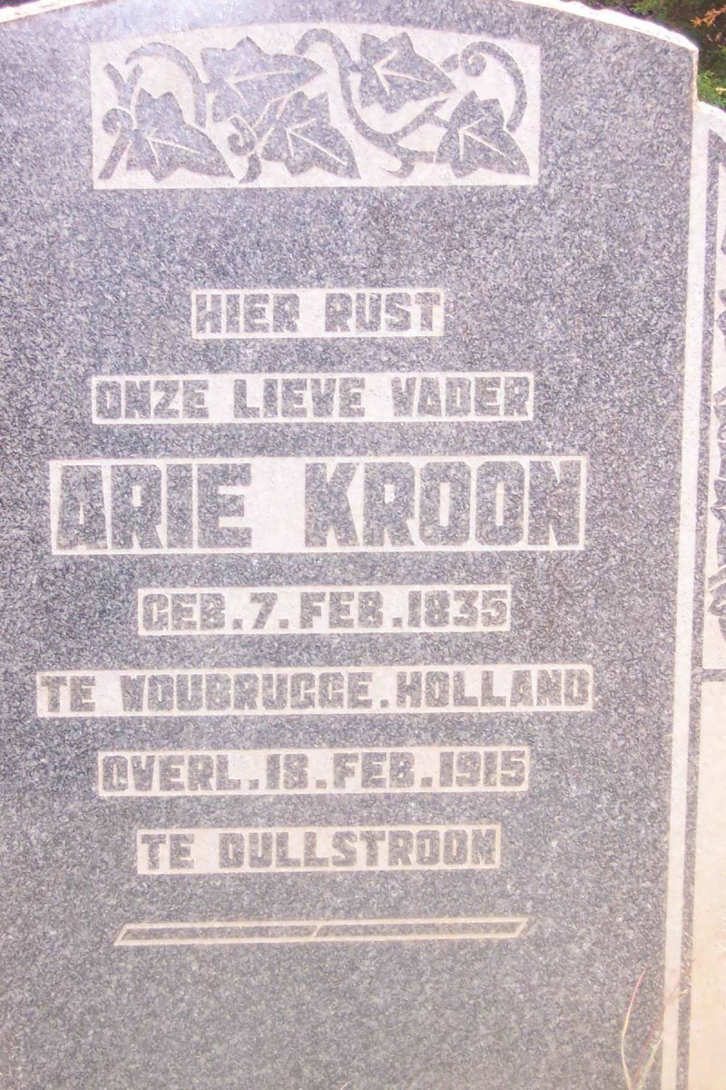 KROON Arie 1835-1915