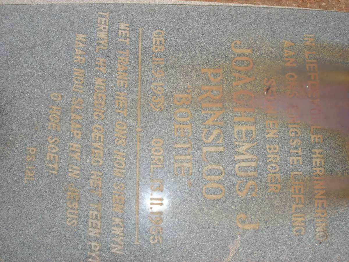 PRINSLOO Joachemus J. 1935-1955