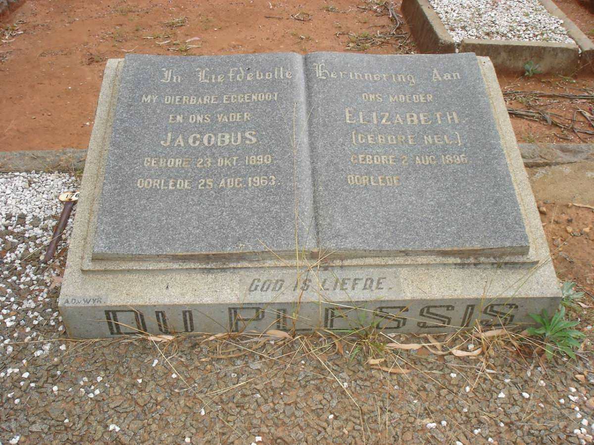PLESSIS Jacobus, du 1890-1963 &amp; Elizabeth NEL 1896-